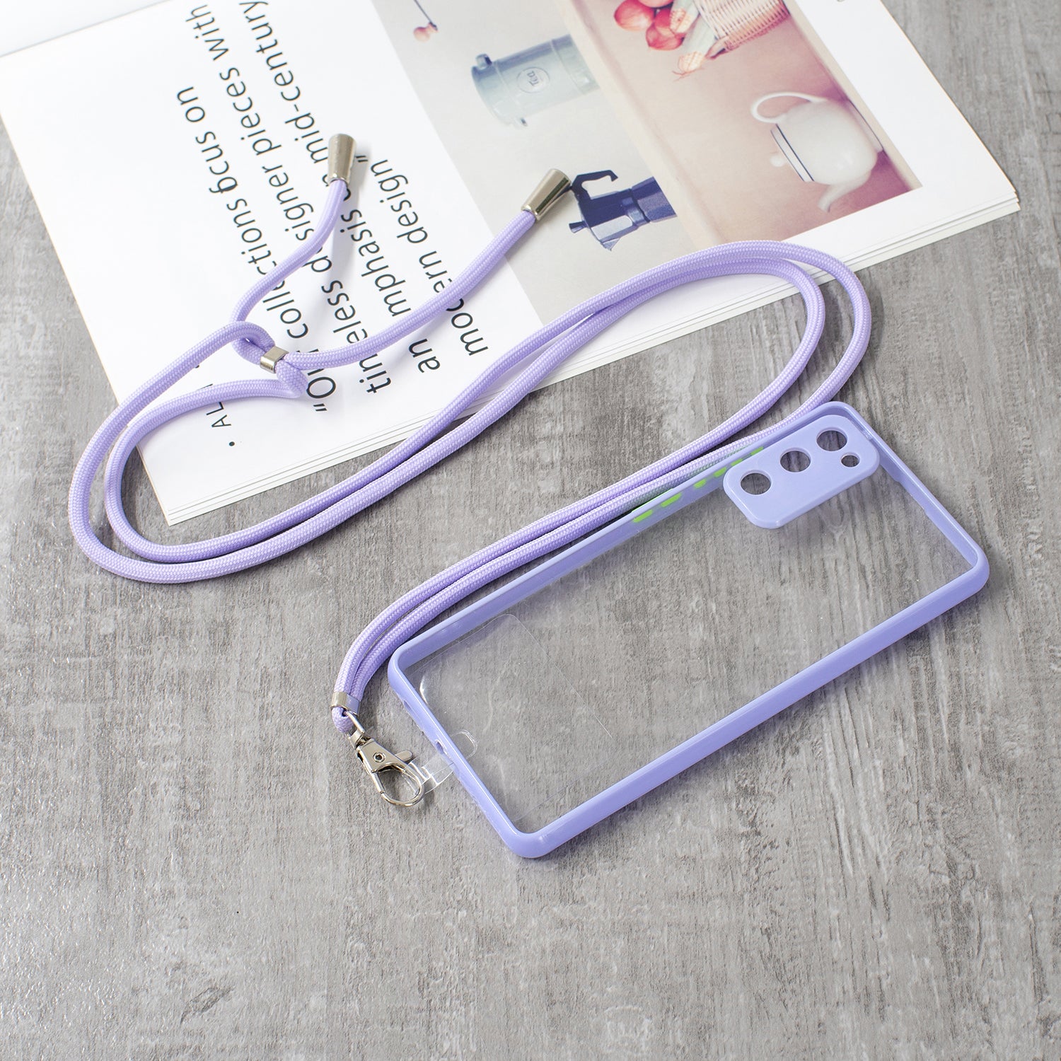 Transparent TPU + Acrylic Back Phone Cover Shell with Lanyard for Samsung Galaxy S20 FE 2022/S20 FE 4G/S20 FE 5G/S20 Lite - Purple Transparent TPU + Acrylic Back Phone Cover Shell with Lanyard for Samsung Galaxy S20 FE 2022/S20 FE 4G/S20 FE 5G/S20 Lite - Purple